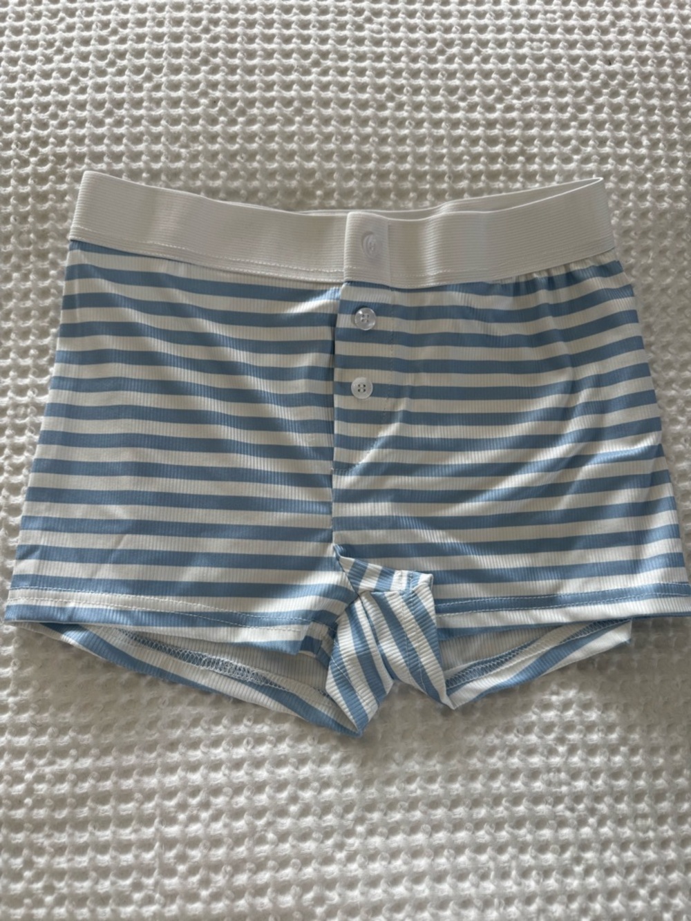Cute blue and white striped shorts
